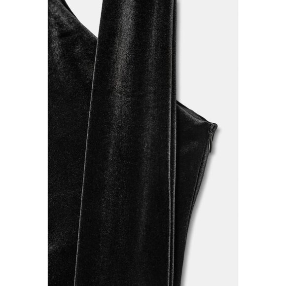 ZARA SHORT VELVET SCARF DRESS - Picture 8 of 8